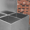 Large Feed Bins Storage 64L Galvanised Metal Waterproof Outdoor 2 Compartments