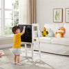 3-in-1 Wooden Kids Step Stool Toddler White Learning Tower Kitchen Helper