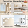 70cm Extra Large Hollywood Light Up Mirror Vanity Make Up Mirror + 17 LED Bulbs