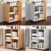 Bedroom Bedside Table Bookshelf Storage Rack Magazine Holder Case & 4 Pulleys UK