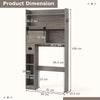Over The Toilet Storage Cabinet Bathroom Organizer Toilet Rack-Grey