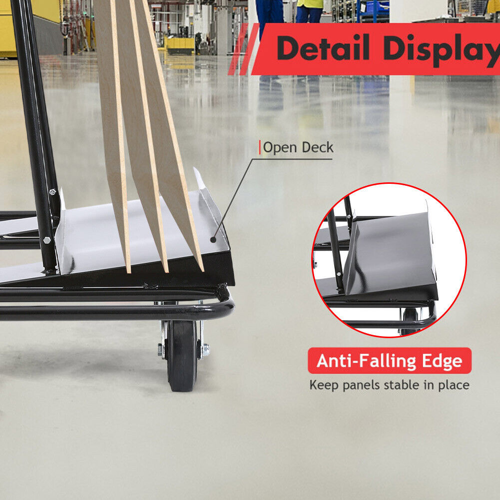 Drywall Cart Plaster Board Wheeled Trolley 2200LBS Heavy Duty Wheel Ba ...