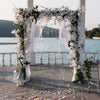 Set of 2 Wooden Wedding Arch Stand Backdrop Flower Balloon Frame Party