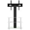 SVV Corner TV Stand 3-Tiers for 32-70 Inch Black and Silver