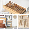 LED Makeup Dressing Table 3 Lights Setting Rectangle Mirror with Drawer Storage