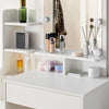 Dressing Table with LED Lights Vanity Makeup Table with 4 Storage Drawer Stool