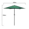 Garden Patio Parasol Sun Shade UV Protection Umbrella Steel Tilting Crank Handle