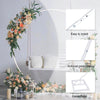 Moongate Round Wedding Arch Metal Backdrop Stand Flower Garland Frame Venue Deco