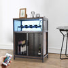 Drinks Cabinet Wine Bar w/ Glass & Bottle Storage | Black Rattan W/ RGB LED