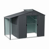 10x6FT Outdoor Garden Metal Storage Shed House w/Open Sheds for Tools Bike
