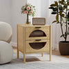 Mid-century Modern Bedside Table with 2 Storage Drawers