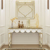 Attracting Rectangular Mirrored Console Table w/Lantern-shape Design for Hallway