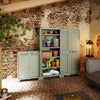 Outdoor Storage Cabinet with Shelves Planet Jade Grey Keter