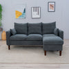 Luxury 3 Seater Corner Sofa Armchair Settee Couch with Footstool Living Room
