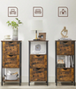 Rustic Bathroom Cabinet Storage Unit Slim Cupboard with Drawers And Open Shelf