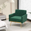 Living Room Velvet Leisure Chair Armchair Sofa Accent Chair-Green