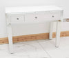 Dressing Table Entrance WHITE GLASS Table Mirrored Vanity Table Console Desk UK