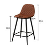 2X Bar Stools Fabric/Faux Leather Pub Chairs Breakfast Kitchen Metal Leg Modern