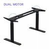 160cm Double Motor Height Adjustable Standing Curved Desk, Four Automatic Height