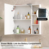 LED Lights Bathroom Mirror Cabinet Battery Powered Extra Large Storage Cabinet