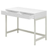 Computer PC Desk With 2 Drawers Home Office Laptop Wooden Gaming Table White