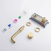 Brass Bathroom Wall Mounted Swivel Spout Sink Faucet Concealed Basin Mixer Taps