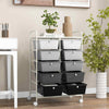 Storage Trolley 10-Drawer Rolling Utility Cart Kitchen Organizer w/Wheel