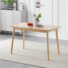 Rectangular Solid Wood Dining Table Round Edge Dining Room Kitchen Living Room