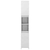 Bathroom Cabinet High Gloss White 30x30x183.5 cm Engineered Wood