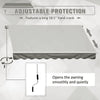 Retractable Patio Canopy Shade Awning Shelter Porch Rain Cover Manual Protection