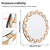 Round Wall Decorating Mirror with Glass Piece Accent Mirror for Home Decor 23.6“