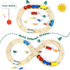33Pcs Wooden Train Track Rail Set Magnetic Railway Xmas Kid Toy Fit Thomas Brio