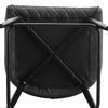 2 Pcs Faux Leather Bar Stools Diamond Seat Dining Room Chairs Metal Legs