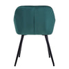 Noble Set of 2 Dining Chairs Velvet Armchairs Upholstered Soft Seat Back Metal