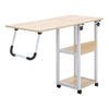 Drop Leaf C-Shape Sofa Side Table Height Adjustable Overbed Tabletop Laptop Desk