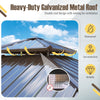 Heavy-Duty Double-Roof Galvanized Metal Top Hardtop Gazebo-Coffee