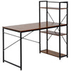 Industrial Computer Desk Storage Book Shelves Workstation Study Writing Table