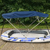 Heavy Duty Boat Bimini Top Canopy 900D Polyester Sunshade Shelter Steel Frame UK