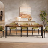 200cm Dining Table for 6-8, Large Industrial Rectangular Wooden Kitchen Table