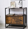 Vintage Industrial Side Table 1 Drawer Shelf Storage Cabinet Console Furniture