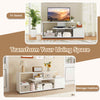 3-Tier Media Console Table TV Stand for TVs up to 55”-White