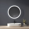 Bathroom Mirror Round LED Illuminated Lights with Demister Touch Switch Heilmetz