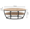 Oval Double Shelf Coffee Table