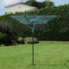 ROTARY AIRER 3 ARM 30M OUTDOOR CLOTHES GARDEN WASHING LINE DRYER SPIKE & COVER