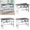 Commercial Kitchen Stainless Steel Catering Sink Wash Basin Sinks Table & Waste