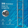 4-step Telescoping Boat Ladder Folding Dock Ladder Swimming Pool Ladder