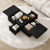 Coffee Table with Hidden Compartment and Storage Drawers for Living Room Black