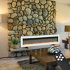 LED Fireplace Media Wall Fire Wall Mounted / Standing Electric Heater 40-100in
