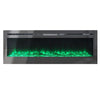 12 Colour Flames LED Fireplace Wall Build In Insert Electric Fire Recessed