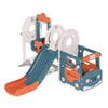 Kid Garden Swing Slide Climber Set Bus Driving Playset Basketball Playground Toy